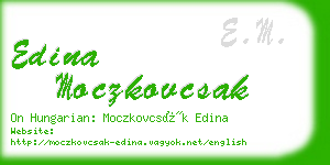 edina moczkovcsak business card